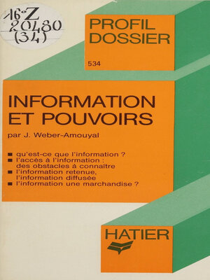 cover image of Information et Pouvoirs